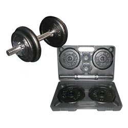 Set manubri 10 Kg Nero e Cromo VAL 10DGN