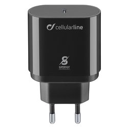 Caricabatterie USB Type-C SUPER FAST CHARGER 25W Power Delivery Black ACHSMUSBCPD25WK