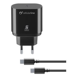 Caricabatterie USB Type-C SUPER FAST CHARGER KIT 25W Power Delivery Black ACHSMKITC2CPD25WK