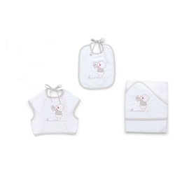 Set bavaglini 3 pz BEAR Grey 15 5020 108