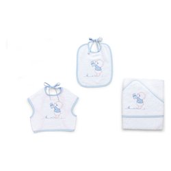 Set bavaglini 3 pz BEAR Azzurro 15 5020 102