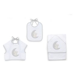 Set bavaglini 3 pz MOON Grey 15 5020 408