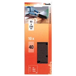 Set fogli abrasivi carta preforata levigatrici orbitali 10 pz (93x230 mm grana P80) 818104