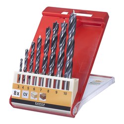 Set punte trapano fori passanti su legno e materiali teneri Astuccio 8 Pz 514100