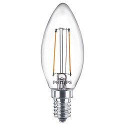 Lampadina led candela (E14 - 250 lumen - 2,2 W - Bianco caldo)