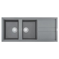 Lavello 2 vasche (116x51cm) BEST 500 Light grey Opaco LKB50097