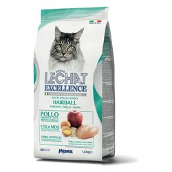 Crocchette gatto LECHAT EXCELLENCE Hairball pollo Sacco 1,5 kg 6016A