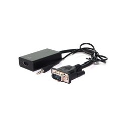 Convertitore video Adattatore Hdmi Vga con Cavo Audio Black R012 99 3117
