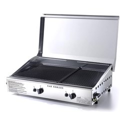 Piastra cottura gpl e metano Plancha Double Duegas inox Satinato 4069 cover