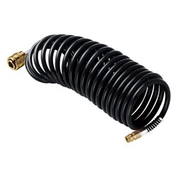 Tubo compressore Spiralato con Raccordi Nero (500x0,8 cm) 166005XSTN