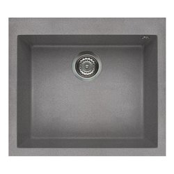 Lavello 1 vasca (57x50cm) QUADRA 105 Cemento Opaco LGQ10548
