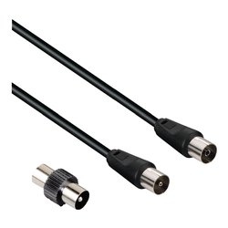 Cavo antenna With Adapter 75 Db Black 1,5m 00205302
