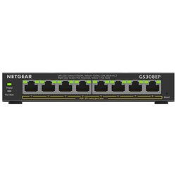 Switch di rete 8 porte Smart Managed Plus PoE+ Black GS308EP 100PES Gigabit (1000Base-TX)