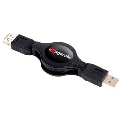 Cavo USB Retrattile con 4 Adattatori Black 1,2m XRCU2