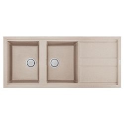 Lavello 2 vasche (116x51cm) BEST 500 Avena Opaco LGB50051