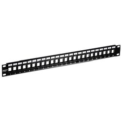 Patch panel 24 Port Blank Keystone 1U Black TC KP24