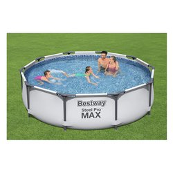 Piscina con pompa filtro (305x76cm) per 3 - 4 persone STEEL PRO MAX Blu 56408 3