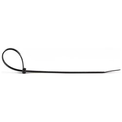 Set fascette cablaggio 100 pz (4x200mm) per serraggio cavi fino a 55 mm Nero CBMZT8B
