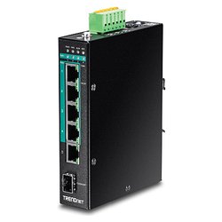 Switch di rete 6 porte INDUSTRIAL Layer 2 Managed Din Rail PoE+ Black TI PG541I Gigabit (1000Base-TX)