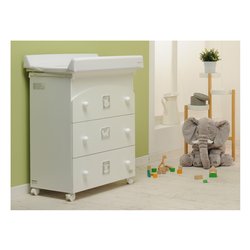 Image of Bagnetto fasciatoio 3 cassetti (69x47x89cm) BABYZOO Bianco 9900072510 cod094
