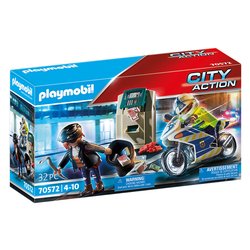 Image of Poliziotto in moto e ladro ( 32 pz ) CITY ACTION 4-10a 70572 cod094