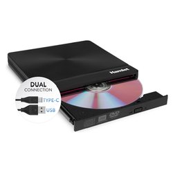 Masterizzatore Slim Usb 3.1 Type C + Type A Black XDVDSLIM3AC