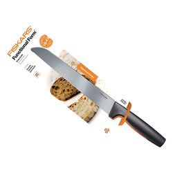 Coltello pane lama(23cm) Inox FUNCTIONAL FORM Nero, Arancio e Cromo 1057538