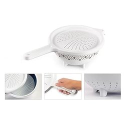 Scolapasta Plastica (23cm) con coperchio TOSCA Tortora 55750