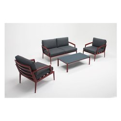 Set da esterno TORRES 4 posti Rosso