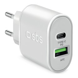 Caricabatterie USB Type-A, USB Type-C WALL CHARGER 20W Power Delivery White TETRPD20W