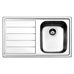 Lavello 1 vasca (86x50cm) LINEAR Inox Spazzolato LN861ILBC