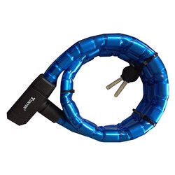 Lucchetto bici catena con chiave (150x2,2cm) Blu TY256