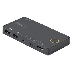 Kvm switch Ibrido Usb a + Hdmi e Usb C a 2 Porte Black SV221HUC4K