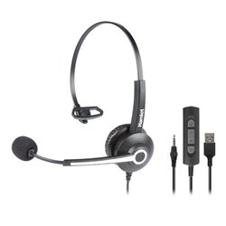 Cuffie microfono filo RENOVA HEADSET Ujm Black HHEADM UJM
