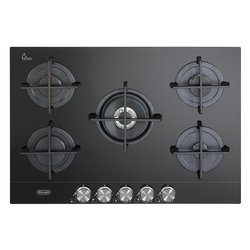 Piano cottura gas 5 zone LIFE Nsl 575 Nc Black (75cm)