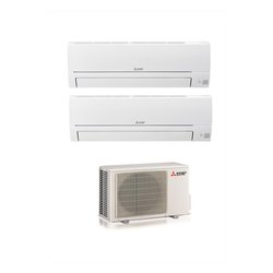 Condizionatore fisso dual 2,5 + 3,4 Kw SMART Msz Dw White MSZ-DW25VF+MSZ-DW35VF MXZ-2HA50VF