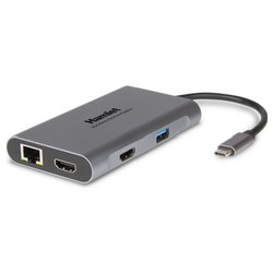 HUB 3 in 1 Docking Station Usb C Gray HDKC PD400H