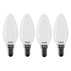 Set lampadine led candela (4 pz - E14 - 600 lumen - 5 W - Bianco caldo) TUTTOVETRO LED 58053