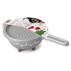Scolapasta Plastica (23cm) con coperchio TOSCA Grigio 55752