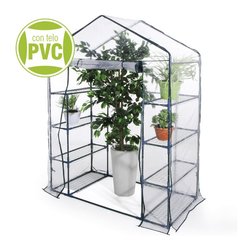 Serra per piante in kit di montaggio 8 ripiani (140x72,5x195 cm) Verde 647 5