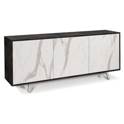 PUSH AND GO 7073k Madia Ossido nero e Marmo calacatta (175cm) Mobile KIT