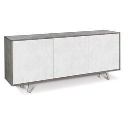 PUSH AND GO 7073k Madia Cemento e Ossido bianco (175cm) Mobile KIT