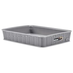 Cestino plastica (35x26x6cm) ELEGANCE Grigio pietra 30960