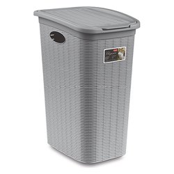 Porta biancheria plastica (36Lt) ELEGANCE Grigio pietra 30512
