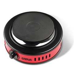 Image of Fornello elettrico 1 zona (D11cm) Furnel rosso e nero G10157 (16x17,5x7,8cm) 500W cod094