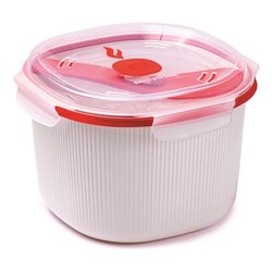 Contenitore alimenti Cuoci Riso (2,7Lt) TEMPO ZERO Bianco e Rosso 000849