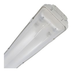 SAVING Plafoniera Grigio Ral 7035 (126,4x8,2x12,1cm) 72003 2 luci - G13 - Max 72W