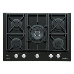 Piano cottura gas 5 zone Cristallo Black (70cm) GV755XBK