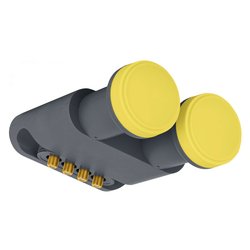 Image of Illuminatore LNB Dual Feed 4 Utenze grigio e Giallo LNB 249 cod094