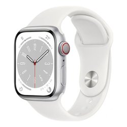 Image of Smartwatch ( OLED ) WATCH SERIES 8 Alluminio GPS + Cellular TIM argento 45 mm 782678 cod094